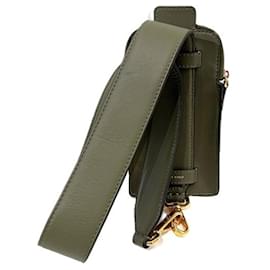 Fendi-Pochette porte-téléphone en cuir vert Fendi-Vert