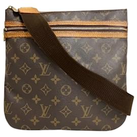 Louis Vuitton-Bolsa Pochette Bosphore M40044 Monograma Louis Vuitton-Marrom