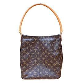 Louis Vuitton-Bolsa de Ombro Louis Vuitton Monogram Looping GM-Marrom