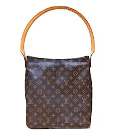 Louis Vuitton-Bolsa de Ombro Louis Vuitton Monogram Looping GM-Marrom