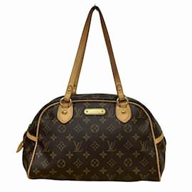 Louis Vuitton-Bolsa Montorgueil PM Monograma Louis Vuitton-Marrom