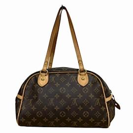 Louis Vuitton-Bolsa Montorgueil PM Monograma Louis Vuitton-Marrom