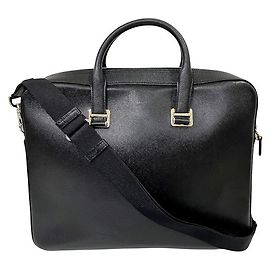 Alfred Dunhill Sac à documents unique Dunhill Gadogan Noir