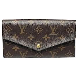 Louis Vuitton-Louis Vuitton Monogram Portefeuille Sarah M62234 Long Wallet-Fuschia,Monogram