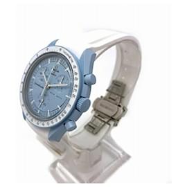 Omega-Omega x Swatch Speedmaster Mission Two Uranus SO33L100 Quartz Watch-Other