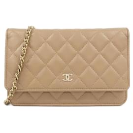 Chanel-Chanel Timeless Classic AP0250 Chain Wallet-Beige