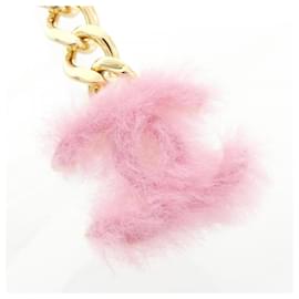 Chanel-Chanel Pink Fur Key Chain-Pink