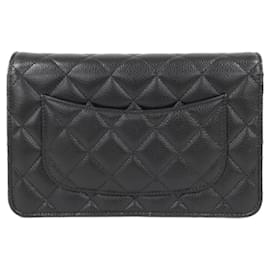 Chanel-Chanel Timeless Classic AP0250 Chain Wallet-Black,Dark red