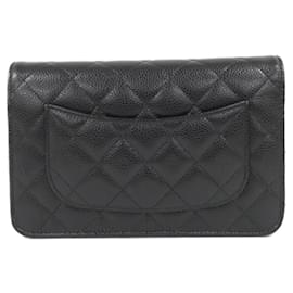 Chanel-Chanel Timeless Classic AP0250 Chain Wallet-Black,Dark red
