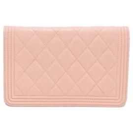 Chanel-Chanel Boy AP1117 Chain Wallet-Pink