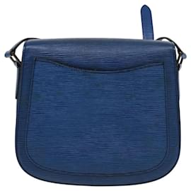 Louis Vuitton-LOUIS VUITTON Bolsa de Ombro Epi Saint Cloud GM Azul Toledo M52195 LV Auth BD1841-Azul