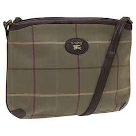 Autre Marque-Burberrys Nova Check Shoulder Bag Canvas Beige Auth bs23892-Beige
