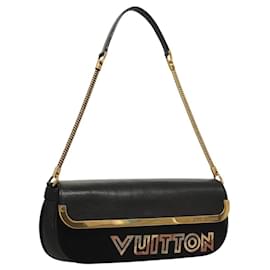 Louis Vuitton-LOUIS VUITTON Bolsa de Ombro Avant Garde em Couro Suede Preto M97093 LV Auth BA550S-Preto