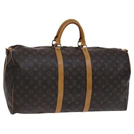 Louis Vuitton-LOUIS VUITTON Monogram Keepall Bandouliere 55 Bolsa Boston M41414 LV Auth ep7930-Monograma