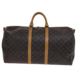 Louis Vuitton-LOUIS VUITTON Monogram Keepall Bandouliere 55 Bolsa Boston M41414 LV Auth ep7930-Monograma