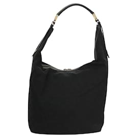 Gucci-GUCCI GG Canvas Shoulder Bag Black 001 4287 Auth ep8060-Black