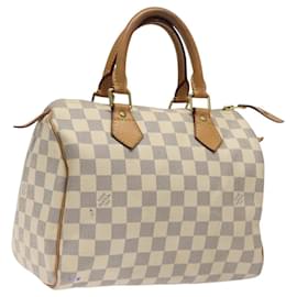 Louis Vuitton-LOUIS VUITTON Bolsa de Mão Speedy 25 Damier Azur N41534 LV Auth BD1845-Outro
