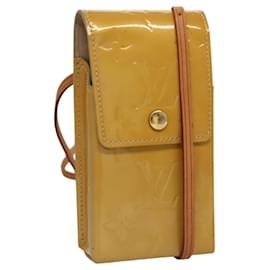 Louis Vuitton-LOUIS VUITTON Carteira Walker Monogram Vernis Bege M91074 LV Auth BA736-Bege