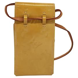 Louis Vuitton-LOUIS VUITTON Carteira Walker Monogram Vernis Bege M91074 LV Auth BA736-Bege