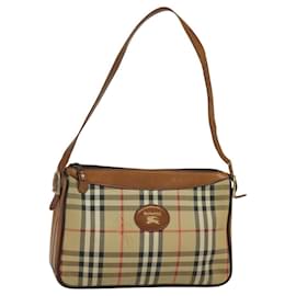 Autre Marque-Burberrys Nova Check Shoulder Bag Canvas Beige Auth th5811-Beige