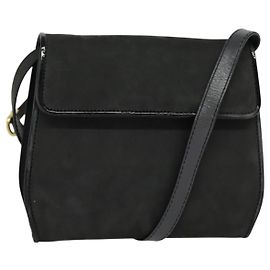 Sac à épaule Salvatore Ferragamo en daim gris Auth BA862 Marron