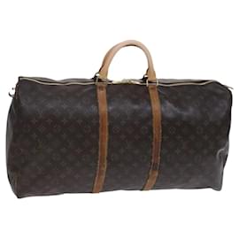 Louis Vuitton-LOUIS VUITTON Monogram Keepall 60 Bolsa Boston Vintage M41422 LV Auth EC1018-Monograma