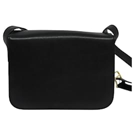 Céline-CELINE Shoulder Bag Leather Black Auth bs23638-Black