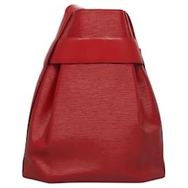 Louis Vuitton-LOUIS VUITTON Epi Sac Depaule PM Bolsa de Ombro Vermelha M80207 LV Auth sw221-Vermelho