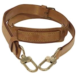 Louis Vuitton-LOUIS VUITTON Adjustable Shoulder Strap Leather 37.4""-44.5"" Beige Auth EC927-Beige