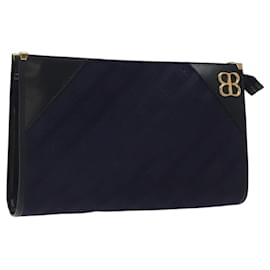 Balenciaga-Sac à main BALENCIAGA en toile bleu marine Auth bs23704-Bleu Marine
