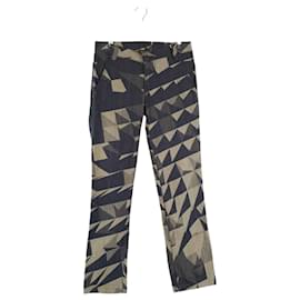 Issey Miyake-Straight cotton pants-Khaki