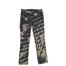 Issey Miyake Pantalones rectos de algodón caqui Caqui