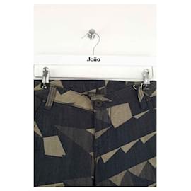 Issey Miyake-Straight cotton pants-Khaki