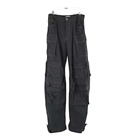 Attico-Black wide pants-Black