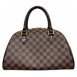 Louis Vuitton-Bolsa Louis Vuitton Damier Rivera MM-Marrom,Damier ebene