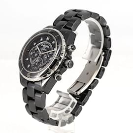 Chanel-Chanel J12 Chronograph Ceramic Wristwatch-Black