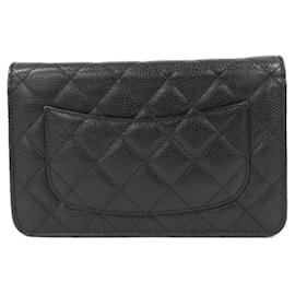 Chanel-Chanel Timeless Classic AP0250 Chain Wallet-Black,Dark red