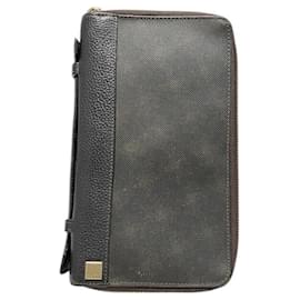 Alfred Dunhill-Dunhill D8 Double Zip Travel Case Long Wallet-Dark brown