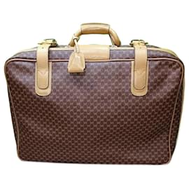 Mala Gucci Micro GG Castanho Couro e Tecido Marrom