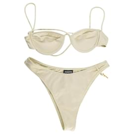 Jacquemus Ecru-Badeanzug Roh