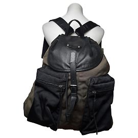 Vintage Balenciaga City Bag Backpack black kaki Black
