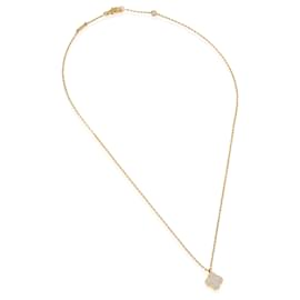 Van Cleef & Arpels-Van Cleef & Arpels Yellow Gold Mother Of Pearl Sweet Alhambra Pendant-Other