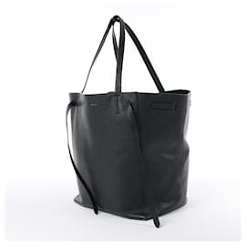 Céline-CELINE Hippo Phantom Small Cabas Tie Shoulder bag in Black-Black