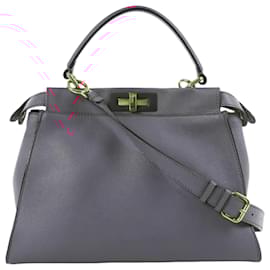 Fendi-Sac à main en cuir Fendi Peekaboo Regular 2way en rose 8BN290-Rose