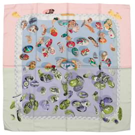 Hermès-Hermès Carré 90 "Couvee d'Hermes" 100% Silk Scarf in Pink x Blue-Pink