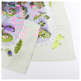Hermès-Hermès Carré 90 "Couvee d'Hermes" 100% Silk Scarf in Pink x Blue-Pink