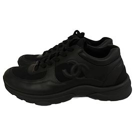 Chanel Black Sneakers for Men, size 44 Black