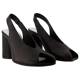 Maison Martin Margiela-Court shoes - MM6 Maison Margiela - Leather - Black-Black