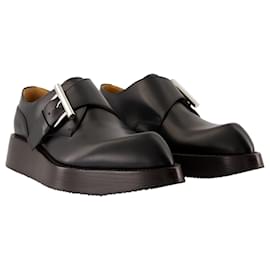 Alexander Mcqueen-T-Bar Loafers - Alexander McQueen - Leather - Black-Black
