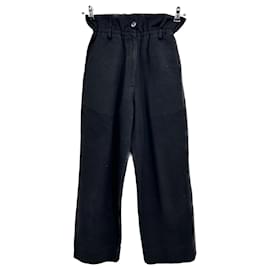 Laurence Bras-LAURENCE BRAS Trousers T.FR 36 Linen-Black